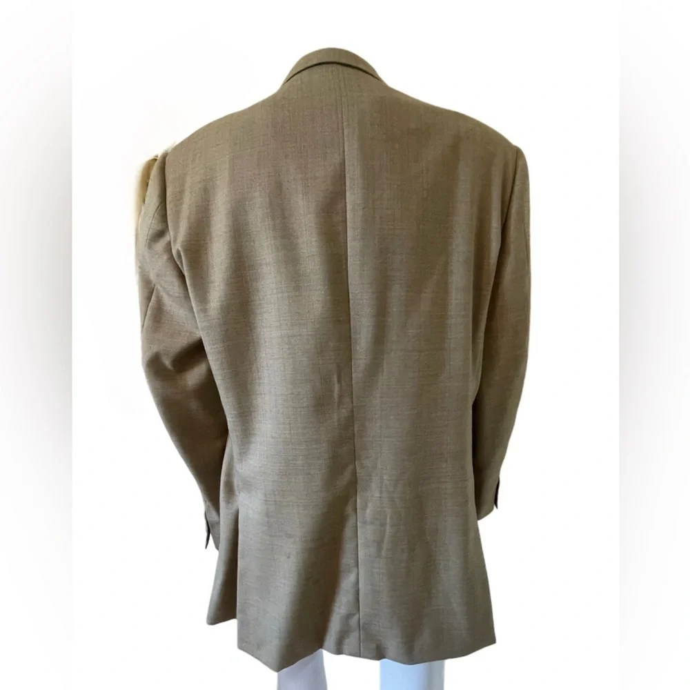 Ermenegildo Zegna Tan Fine Wool Blazer 3 Button Sport Coat Men’s Luxury Jacket